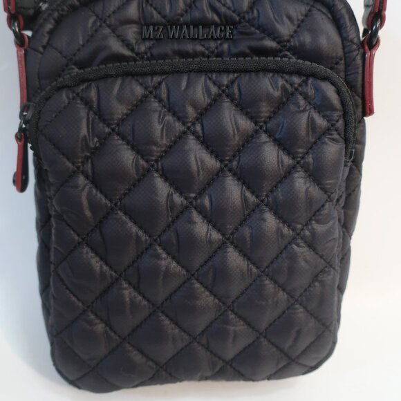Womens MZ Wallace Metro Black Quilted Nylon Mini Crossbody Bag - Picture 4 of 10